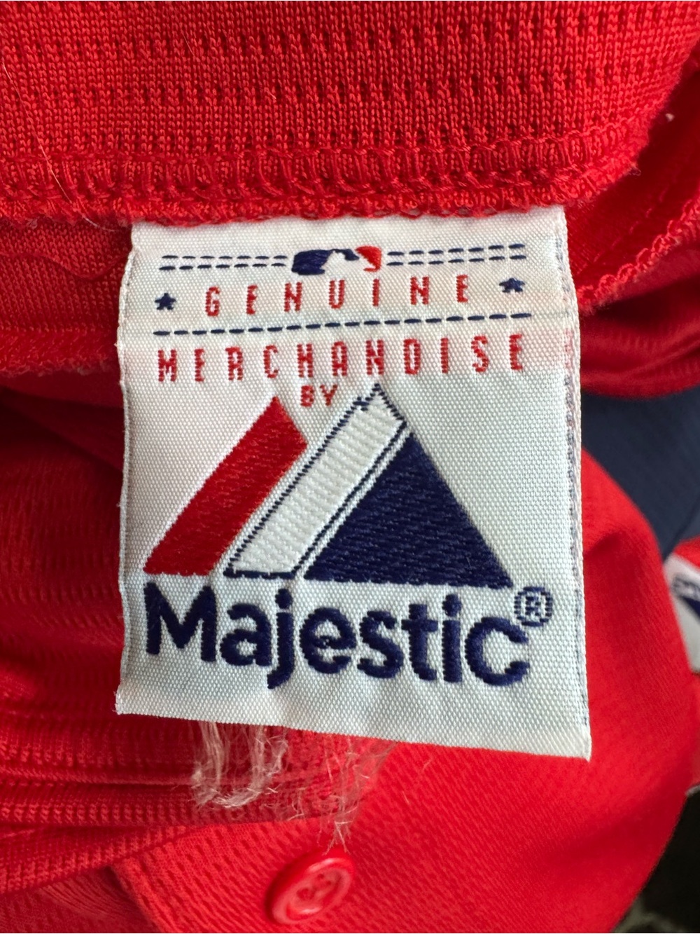Vintage Majestic St Louis Cardinals Baseball Jersey Men’s Size XL Red & Navy MLB - Picture 9 of 10